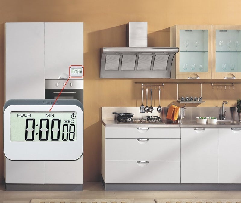 VPAL Digital Kitchen Timer 12/24 Hours Alarm Clock with Magnetic Back and Retractable Stand, Large LCD Display - Image 5